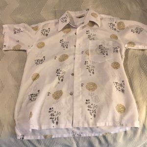 Versace men’s button up linen shirt